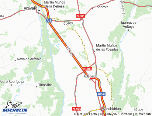 MICHELIN Gutierre-Muñoz map - ViaMichelin
