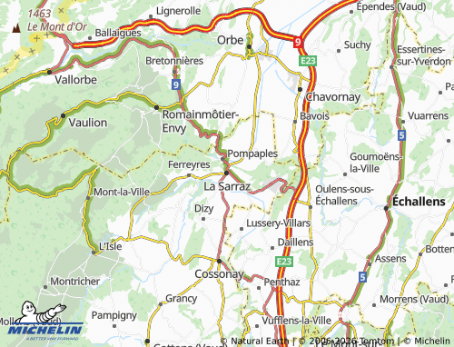 MICHELIN La Sarraz map - ViaMichelin