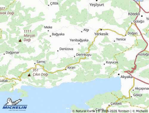 MICHELIN Derinkuyu map - ViaMichelin
