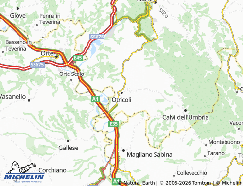MICHELIN Otricoli map - ViaMichelin