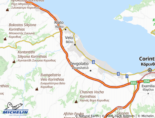 MICHELIN Poullitsa map - ViaMichelin