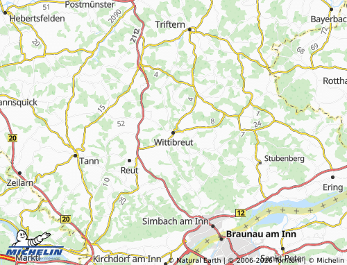 Mappa MICHELIN Wittibreut - ViaMichelin