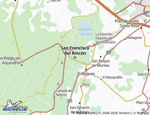 Mappa MICHELIN San Francisco del Rincón - ViaMichelin