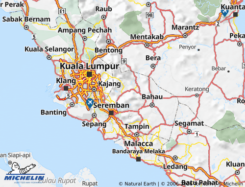 MICHELIN Jelebu map - ViaMichelin