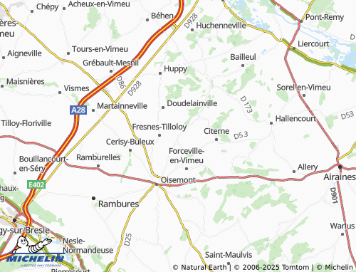 MICHELIN Vaux-Marquenneville map - ViaMichelin