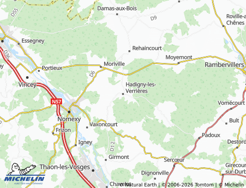 MICHELIN Hadigny-les-Verrières map - ViaMichelin