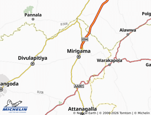 MICHELIN-Landkarte Thilinagama - ViaMichelin