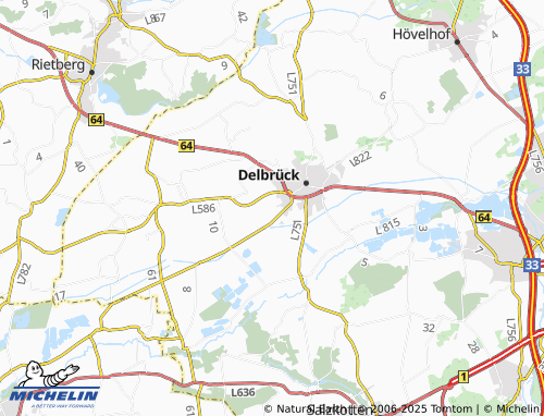 MICHELIN Lippstädter Bruch map - ViaMichelin