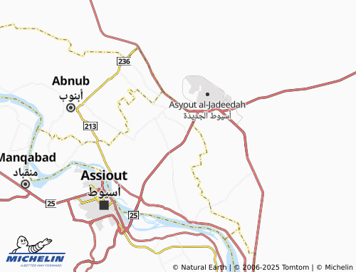 MICHELIN Nagaa Rowished map - ViaMichelin