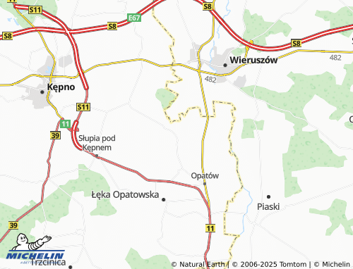 MICHELIN Biadaszki map - ViaMichelin