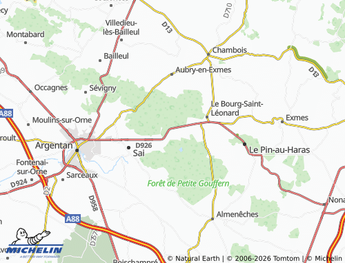 MICHELIN Silly-en-Gouffern map - ViaMichelin