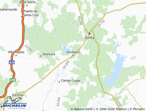 MICHELIN Alcollarín map - ViaMichelin