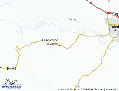 Mappa MICHELIN Ouro Verde do Oeste - ViaMichelin