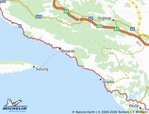 Mapa MICHELIN Zaostrog - ViaMichelin