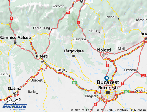 MICHELIN Dâmbovița map - ViaMichelin
