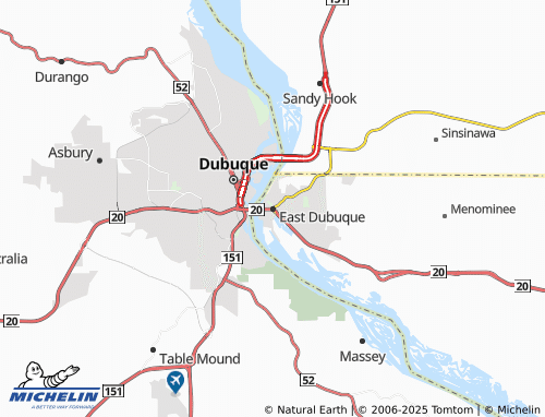 MICHELIN-Landkarte East Dubuque - ViaMichelin