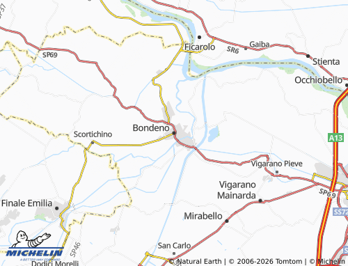 MICHELIN Bondeno map - ViaMichelin