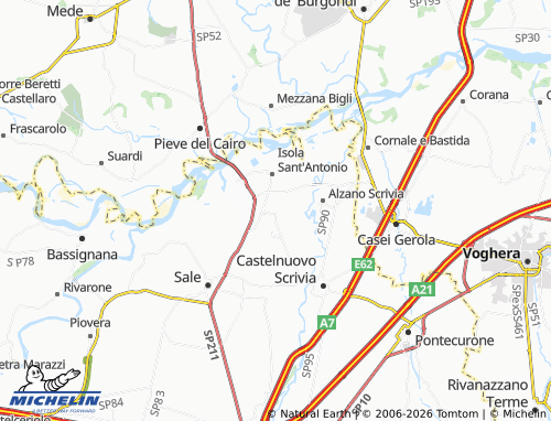 Mappa MICHELIN Guazzora - ViaMichelin