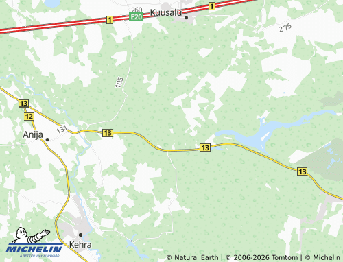 MICHELIN Raudoja map - ViaMichelin