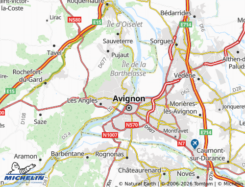Mappa MICHELIN Villeneuve-lès-Avignon - ViaMichelin