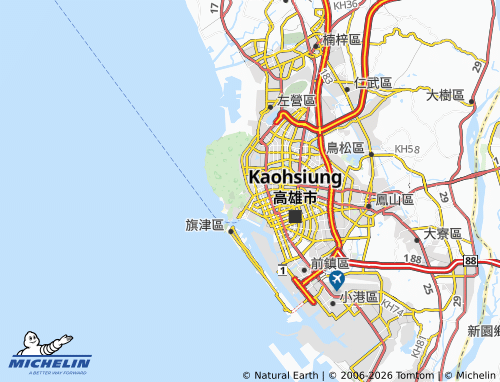 MICHELIN Gushan District map - ViaMichelin