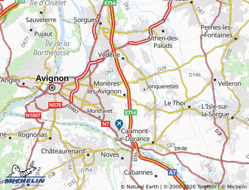 Mappa MICHELIN Morières-lès-Avignon - ViaMichelin