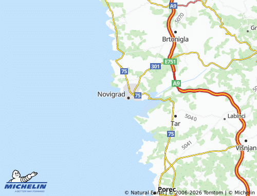 MICHELIN-Landkarte Novigrad - ViaMichelin