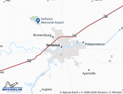 Mappa MICHELIN Defiance - ViaMichelin