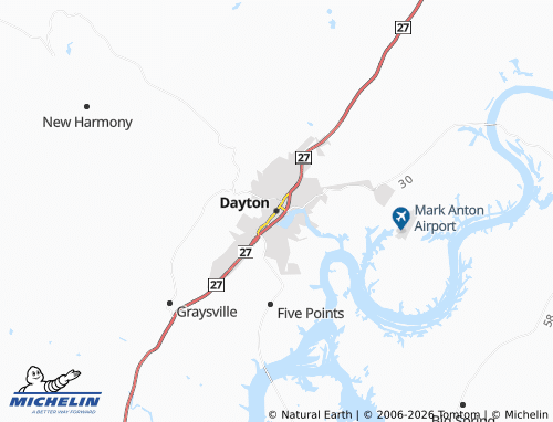 Mapa MICHELIN Dayton - ViaMichelin
