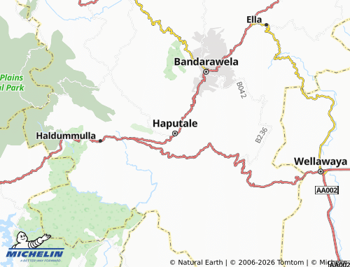 MICHELIN-Landkarte Haputale - ViaMichelin