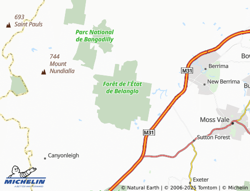 MICHELIN Belanglo map - ViaMichelin