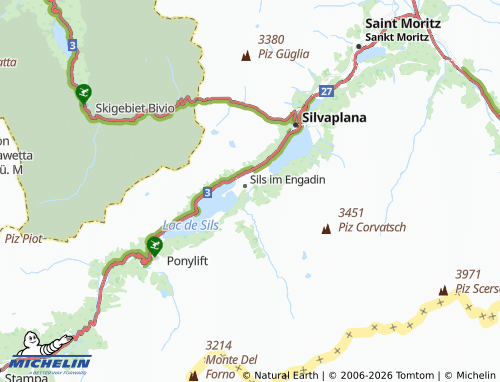 Carte MICHELIN Sils Maria - ViaMichelin
