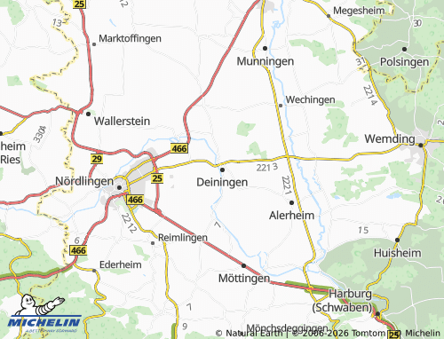 Mappa MICHELIN Deiningen - ViaMichelin