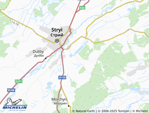 MICHELIN Strilkiv map - ViaMichelin