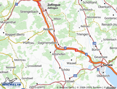 Mapa MICHELIN Dagmersellen - ViaMichelin