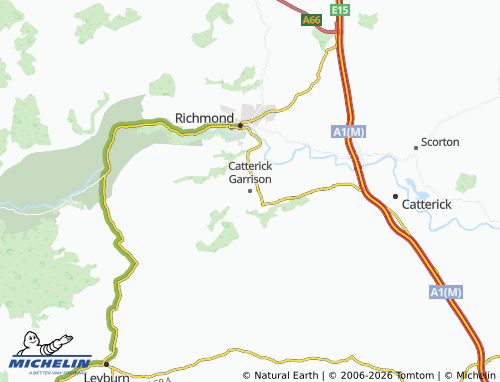 Carte MICHELIN Catterick Garrison - ViaMichelin