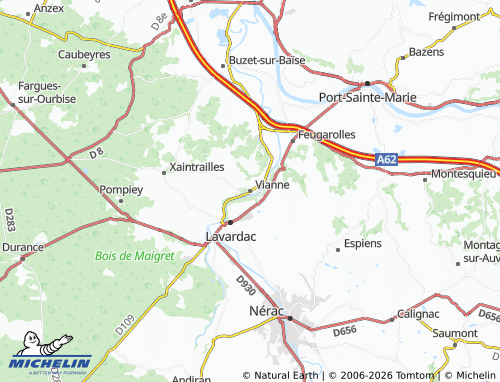 MICHELIN Vianne map - ViaMichelin