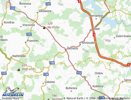 Mapa MICHELIN Čechtice - ViaMichelin
