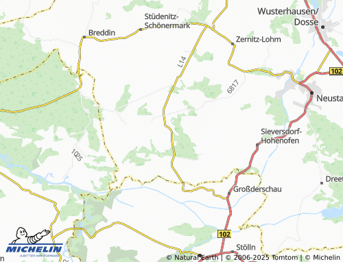 MICHELIN-Landkarte Roddahn - ViaMichelin