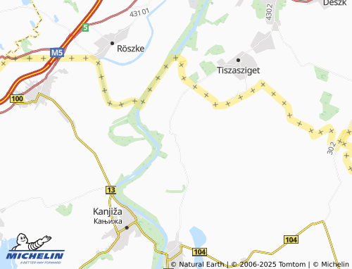 MICHELIN Srpski Krstur map - ViaMichelin