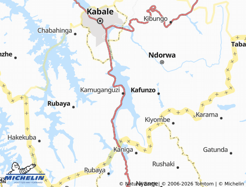 Mappa MICHELIN Kamuganguzi - ViaMichelin
