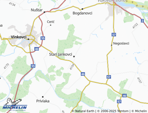 MICHELIN Stari Jankovci map - ViaMichelin