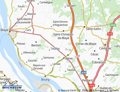 MICHELIN Saint-Vivien-de-Blaye map - ViaMichelin