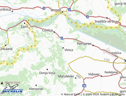 MICHELIN-Landkarte Vinica - ViaMichelin
