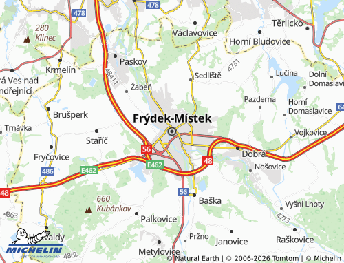 Mappa MICHELIN Frýdek-Místek - ViaMichelin