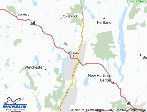 Mapa MICHELIN Winsted - ViaMichelin