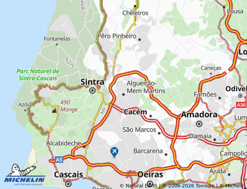 Mapa MICHELIN Algueirão-Mem Martins - ViaMichelin
