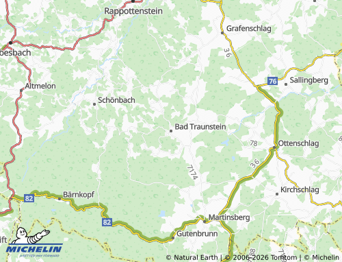 MICHELIN Bad Traunstein map - ViaMichelin