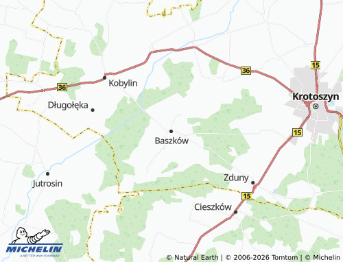 MICHELIN Baszków map - ViaMichelin
