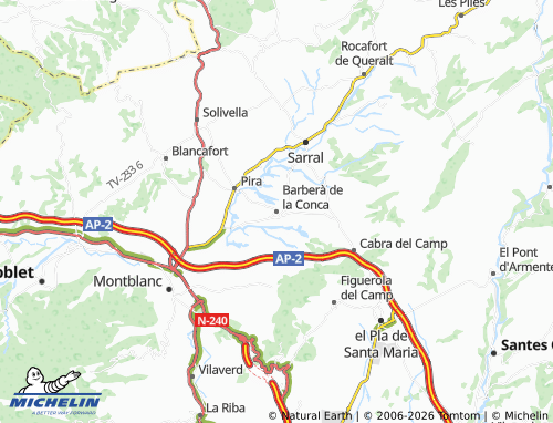 Mappa MICHELIN Barberà de la Conca - ViaMichelin